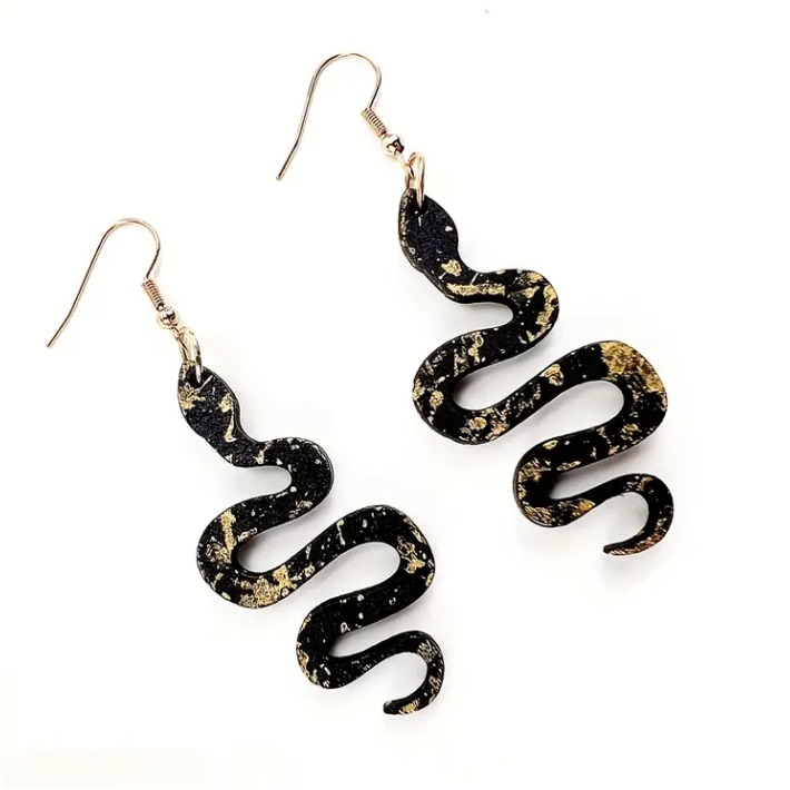 Black Gold Snake Earrings Reputation Taylor Swift Merch Jewelry Eras Tour New 20$
